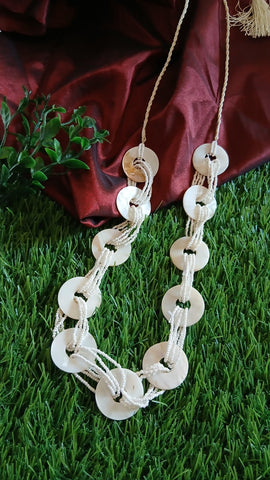 Marble shells and beads mala