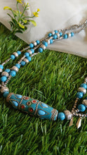 silver Mala with feroza beads