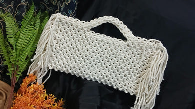 Textile art hand made bag...